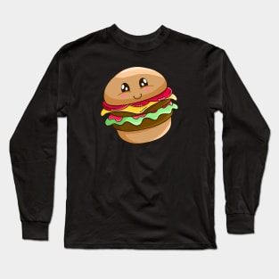 Cute Burger Long Sleeve T-Shirt